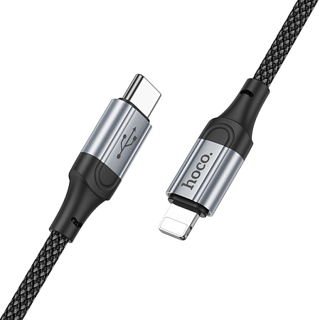 Кабель Lightning to Type-C (PD), HOCO, X102, 1M, черный