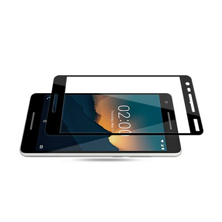 Защитное стекло на Nokia 2.1/Nokia 2 (2018), 3D, черный, X-CASE