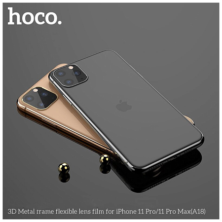 Защитное стекло на iPhone 11 Pro/11 Pro Max (A18), HOCO, на заднюю камеру, черное