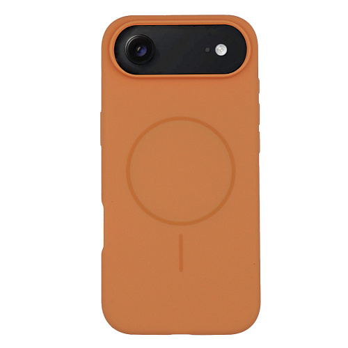 Чехол-накладка для iPhone 17 Air, Silicon Case, магнитный (MagSafe), без лого, X-CASE, оранжевый