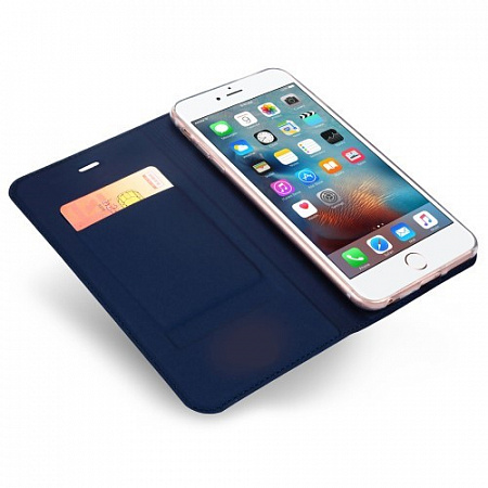 Чехол-книжка для iPhone 6 Plus/6S Plus, DU DU, боковой, синий