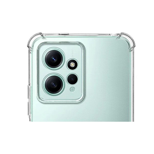 Чехол силиконовый для Xiaomi Redmi Note 12 (4G), усиленные края, с защитой камеры, X-CASE, прозрачный