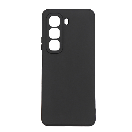 Чехол силиконовый для Infinix Hot 50 (4G), с микрофиброй внутри, с защитой камеры, X-CASE, черный