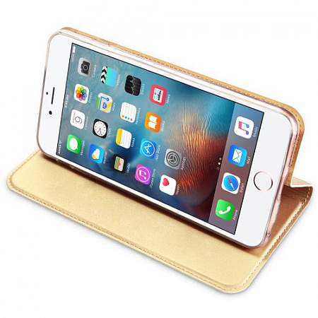 Чехол-книжка для iPhone 5/5S/5SE, DU DU, боковой, золотой