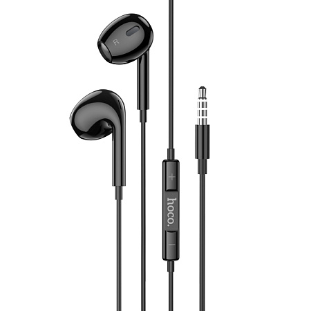 Проводные наушники M101 Max, Crystal grace wire-controled digital earphones with microphone, HOCO, черные