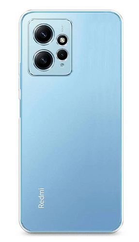 Чехол силиконовый для Xiaomi Redmi Note 12 (4G), c защитой камеры, X-CASE, прозрачный