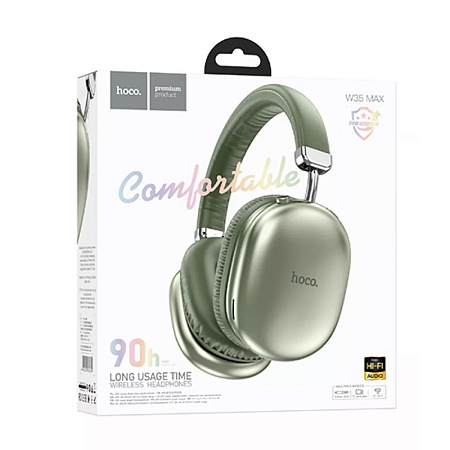 Беспроводные наушники W35 Max, HOCO, зеленый