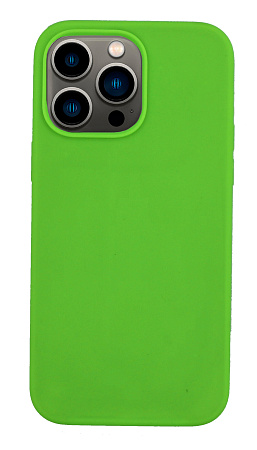 Чехол-накладка для iPhone 14 Pro Max, Silicon Case, без лого, ярко-зеленый