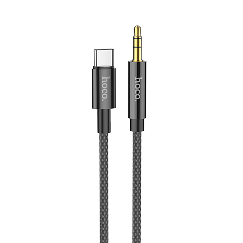 AUX Audio кабель 3,5 мм на Type-C, UPA19, HOCO, черный