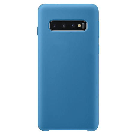 Чехол силиконовый для Samsung SM-G975, Galaxy S10 Plus, Silicone case, синий