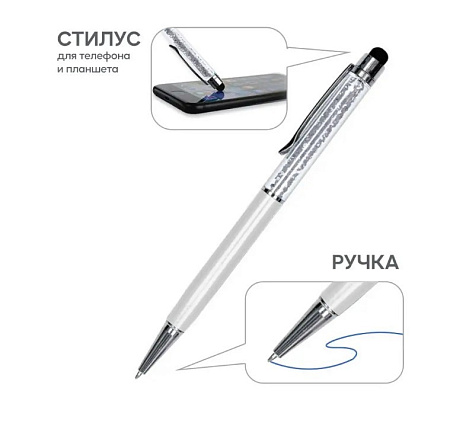 Стилус Diamond, серебряный с ручкой
