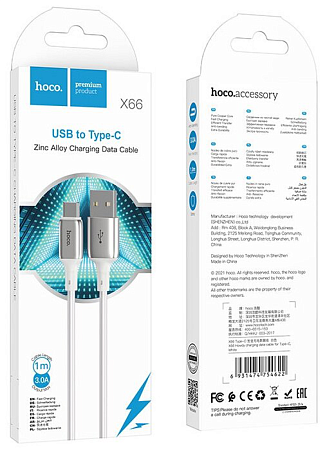 USB Кабель Type-C, HOCO, X66, белый
