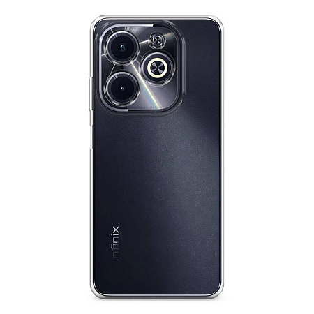 Чехол силиконовый для Infinix Hot 40i/Smart 8, с защитой камеры, X-CASE, прозрачный