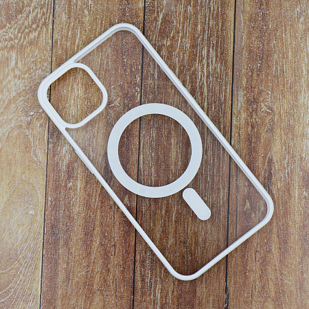 Чехол силиконовый для iPhone 12 (6.1)/12 PRO (6.1), Магнитный (MagSafe), X-CASE, белый