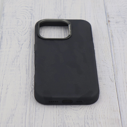 Чехол-накладка для iPhone 16 Pro Max, камуфляж, магнитный (MagSafe), без лого, X-CASE, синий