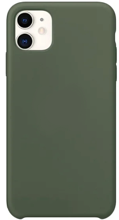 Чехол - накладка для iPhone 11, Silicon Case, сосновый лес