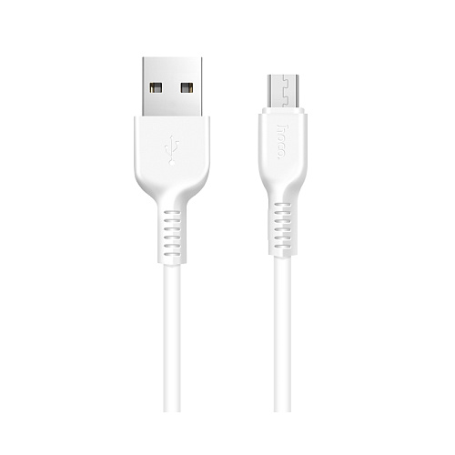 USB Кабель Micro, HOCO, X20, длина 1 метр, вес: 24г, цвет белый