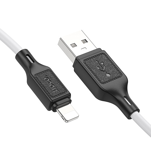 USB дата кабель Lightning, HOCO, X90, 1M, силиконовый, белый