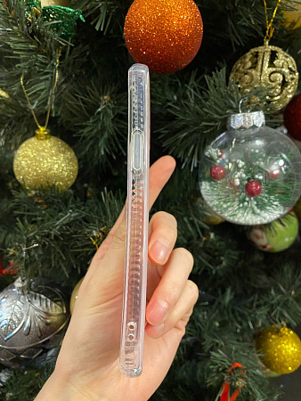 Чехол силиконовый для iPhone 12 (6.1)/12 PRO (6.1), переливающийся, X-CASE, голубой с фиолетовым