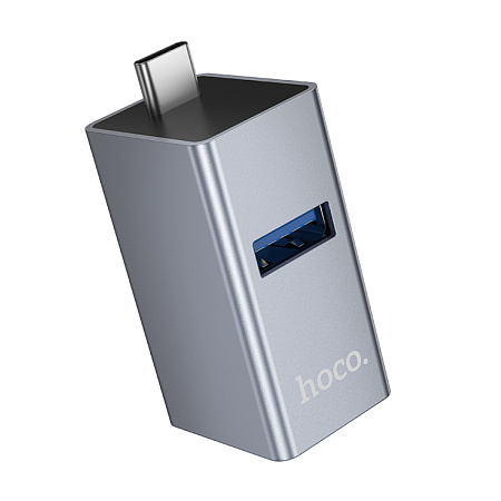 USB Хаб (HB54A) c 1 Type-C на 1 USB 3.0 + 2 USB 2.0, HOCO, без провода, серый