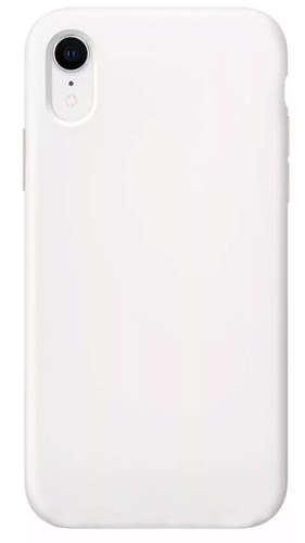 Чехол - накладка для iPhone XR, Silicon Case, без лого, белый