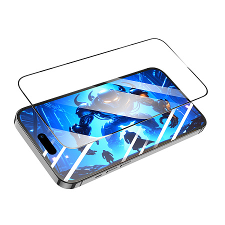 Защитное стекло для iPhone 14 Pro, A777, HOCO, HD, рамка черная