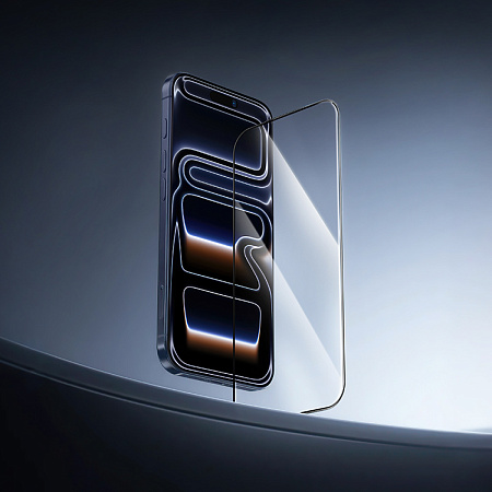 Защитное стекло для iPhone 17 Pro Max, G16, HOCO, Guardian shield series full-screen 5D large arc tempered glass, черное
