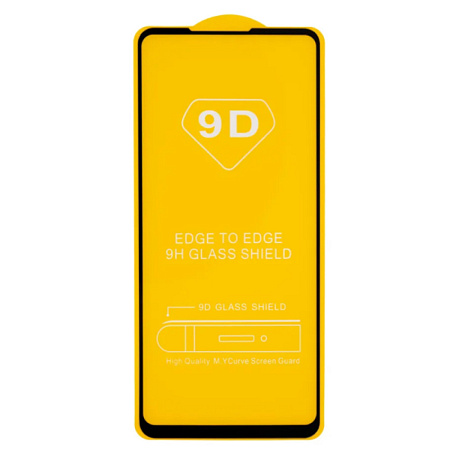 Защитное стекло на Samsung Galaxy A21S/A21, 9D, черный, X-CASE