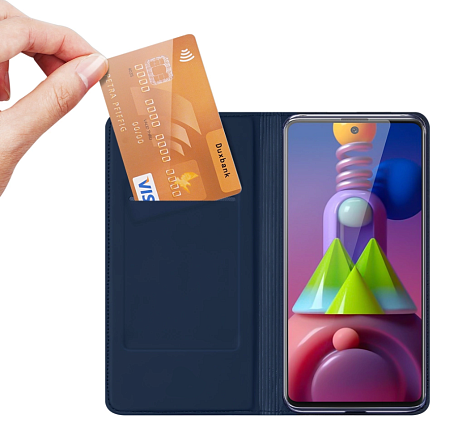 Чехол-книжка для Samsung Galaxy M51, DU DU, боковой, синий