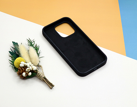 Чехол-накладка для iPhone 14 Pro, Silicon Case, без лого, черный