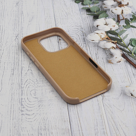 Чехол-накладка для iPhone 16 Pro Max, глянцевый, магнитный (MagSafe), без лого, X-CASE, бежевый