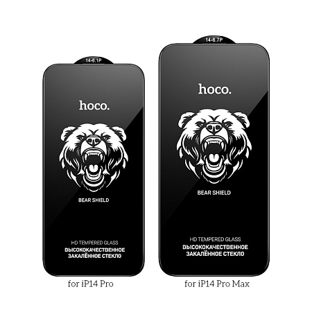 Защитное стекло для iPhone 14 Pro Max, A777, HOCO, HD, черное