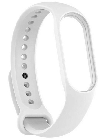 Ремешок на руку для Mi band 5/6/7, силиконовый, белый