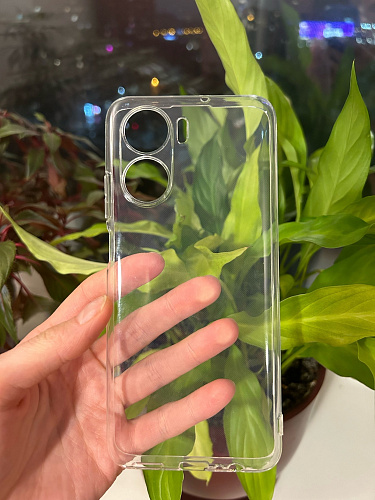 Чехол силиконовый для Honor X7A Plus/Play 40 Plus, с защитой камеры, X-CASE, прозрачный
