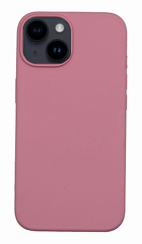Чехол-накладка для iPhone 14, Silicon Case, без лого, бледно-розовый
