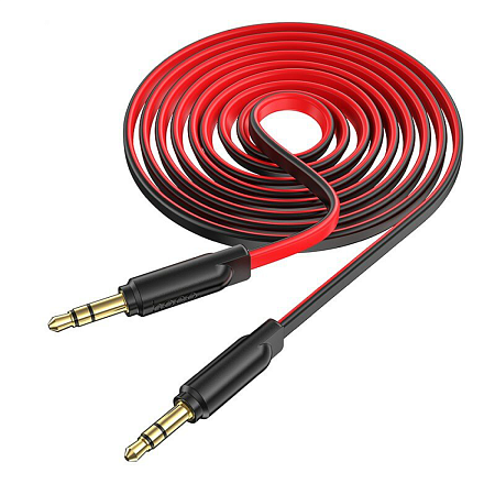 AUX Audio кабель 3,5 мм, UPA16, HOCO, черно-красный