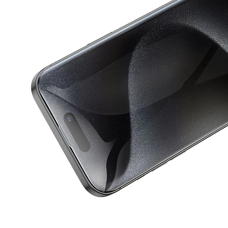 Защитное стекло для iPhone 16 Pro/17, A34, HOCO, 9D large arc dustproof glass, черное