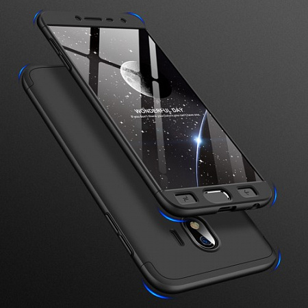 Чехол-накладка для Samsung Galaxy J4 (2018), J400F, из 3х частей, черный