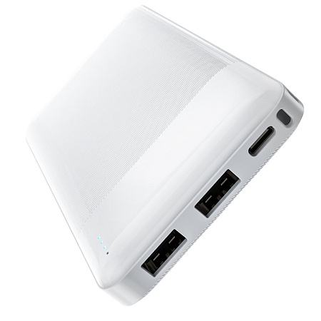 Универсальный Доп. Аккумулятор 10000mAh, J72, HOCO, 2 USB (5V/2.0A), белый
