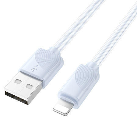 USB дата кабель Lightning, HOCO, X114, 1 метр, ток до 2.4А, цвет синий