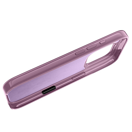 Чехол-накладка для iPhone 16 Pro, глянцевый, магнитный (MagSafe), без лого, X-CASE, фиолетовый