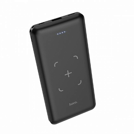 Универсальный Доп. Аккумулятор 10000mAh, J50, HOCO, c беспроводной зарядкой черный
