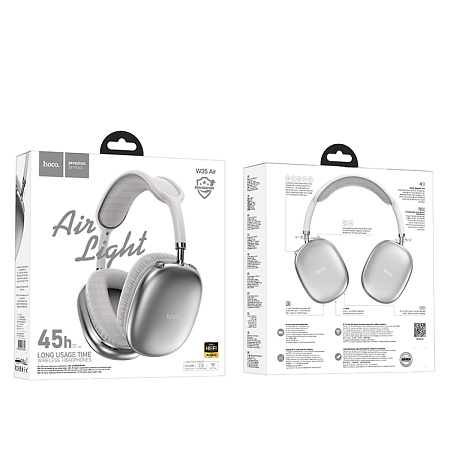 Беспроводные наушники W35 Air, HOCO, серебряные