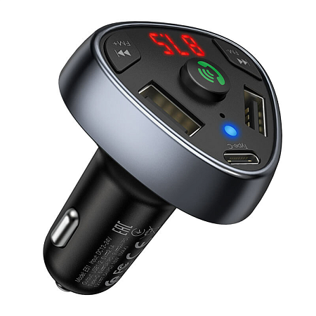 Bluetooth FM модулятор, E51, HOCO, черный