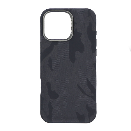 Чехол-накладка для iPhone 16 Pro Max, камуфляж, магнитный (MagSafe), без лого, X-CASE, синий