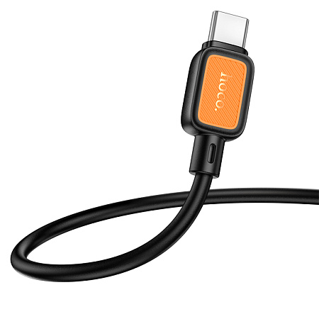 Кабель Type-C на Type-C, HOCO, X108, силиконовый, 1м, 60W, черный