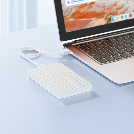 Внешний бокс для диска 2.5-дюйма SATA USB 3.0, HB55, белый