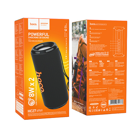 Колонка HC27 Soundful sports BT speaker, HOCO, черный