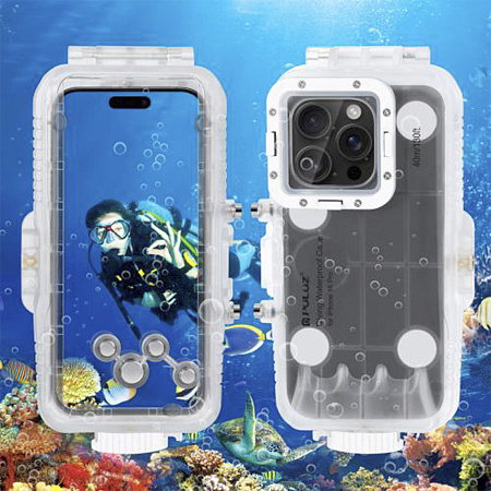 Чехол для дайвинга для IPhone 16 Pro, 40 м погружение, вакуумный, PULUZ