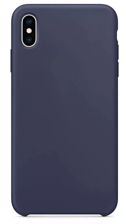 Чехол-накладка для iPhone X/XS, Silicon Case, темно-синий